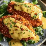 Pretzel Crusted Chicken with Honey Mustard Sauce