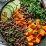 Spicy Ground Beef & Sweet Potato Protein Bowl