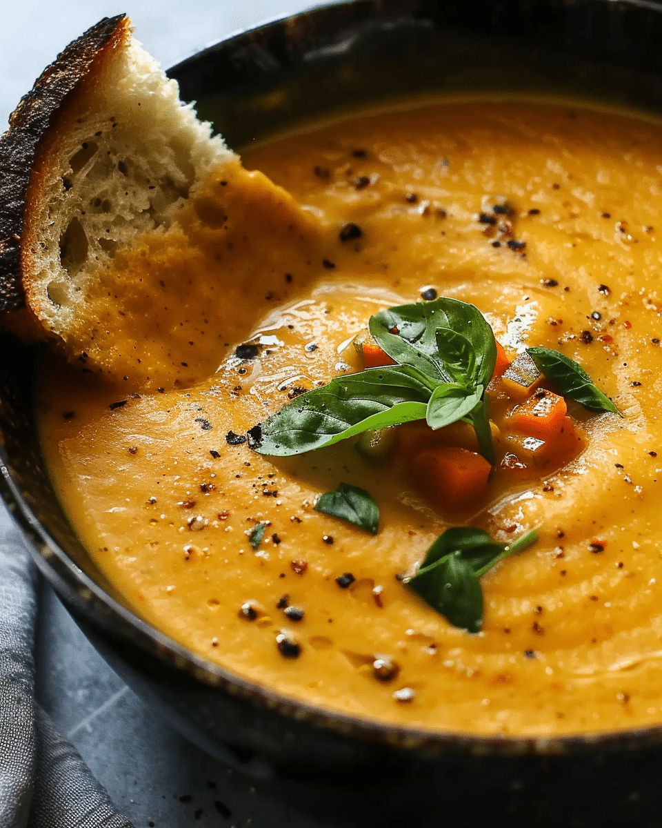 Creamy Roasted Veggie Soup