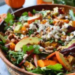 Fall Harvest Salad with Maple Tahini Dressing