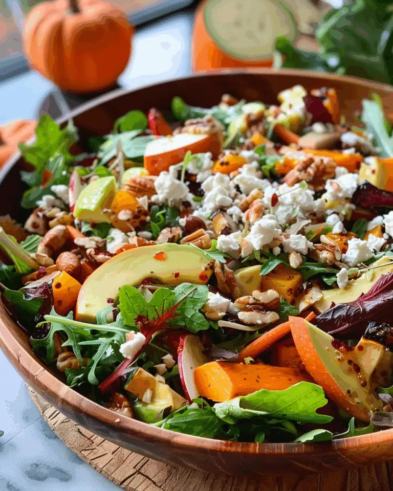 Fall Harvest Salad with Maple Tahini Dressing