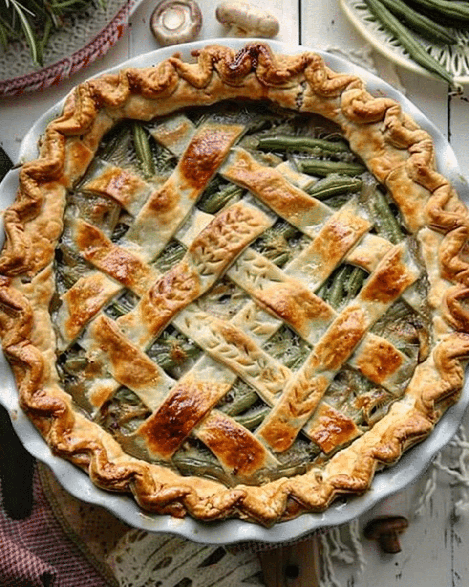 Green Bean Mushroom Pie