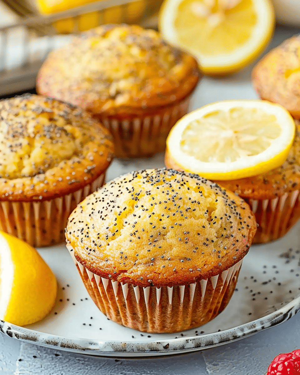 Healthy Lemon Poppy Seed Muffins