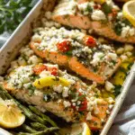 Lemon Feta Salmon Bake