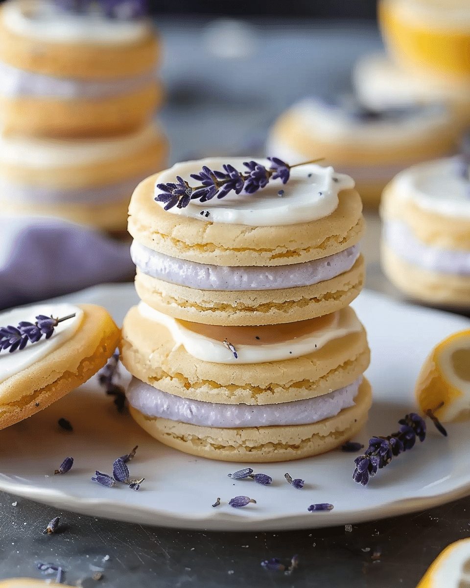 Lemon Lavender Sandwich Cookies Recipe