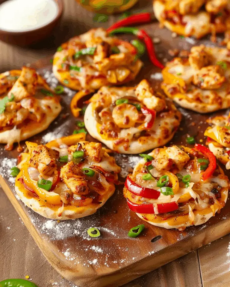 Mini Chicken Fajita Pizzas