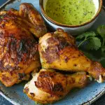 Peruvian-Style Roast Chicken with Green Sauce