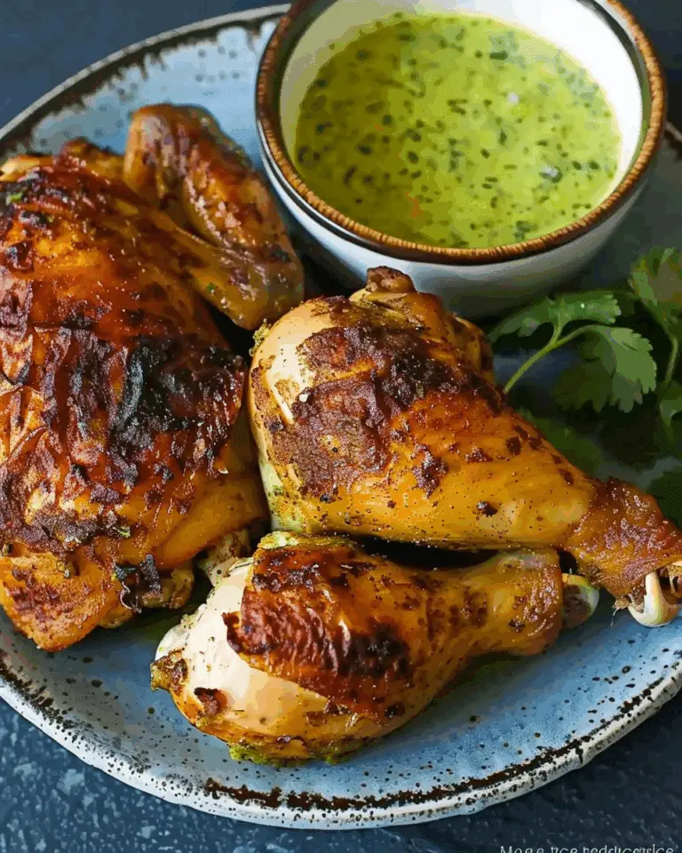 Peruvian-Style Roast Chicken with Green Sauce