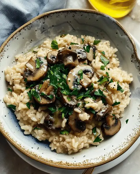 Easy Vegan Instant Pot Mushroom Risotto