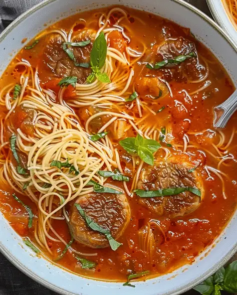 Vietnamese‑Inspired Tomato Noodle Soup