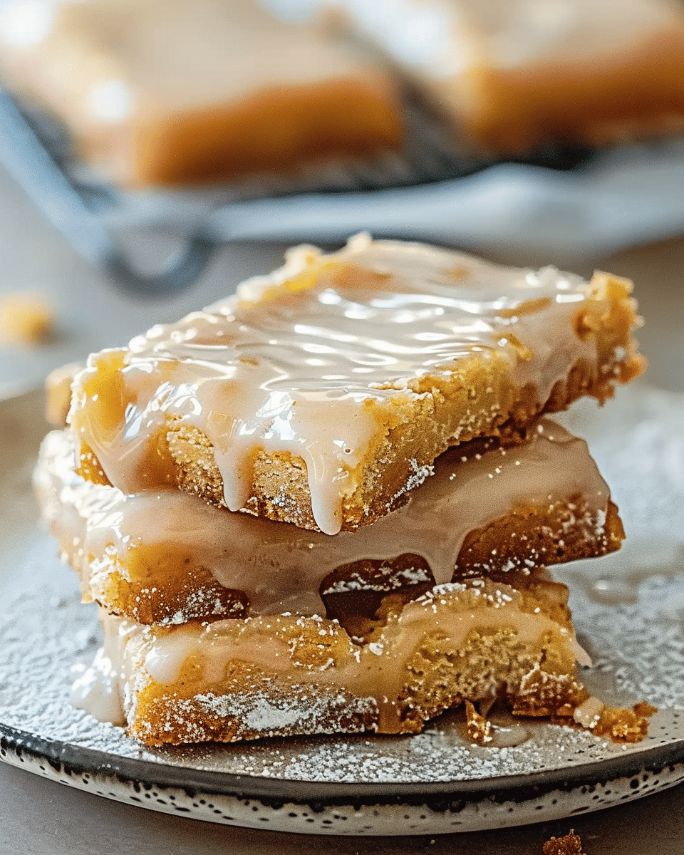 Soft Baked Maple Donut Bars