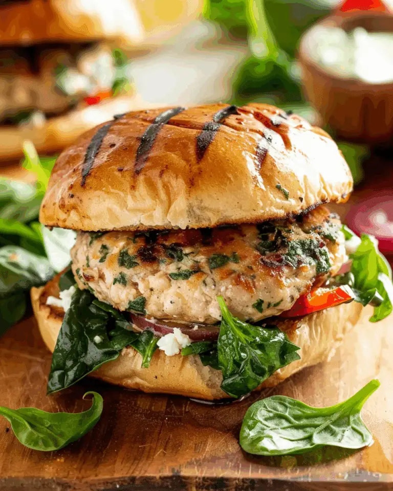 Really Good Spinach Feta Turkey Burgers