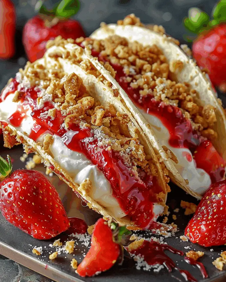 Strawberry Crunch Cheesecake Tacos Recipe
