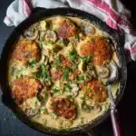 Chicken , Mushroom, Artichoke Saute in a Cheesy Sauce Recipe