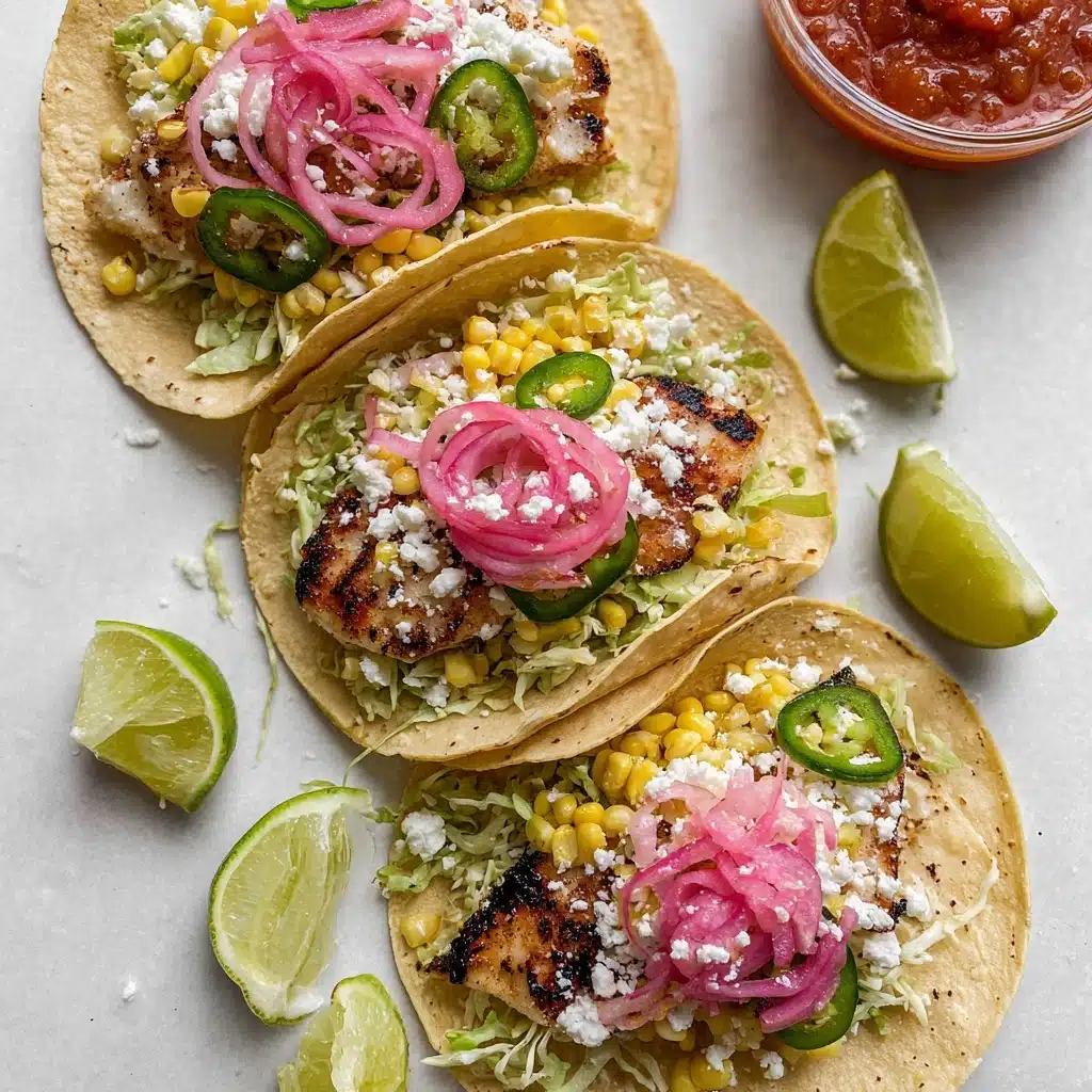 Grilled Fish Tacos with Jalapeño Corn Slaw Recipe 5 Grilled Fish Tacos with Jalapeño Corn Slaw Recipe - Recipe Image