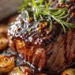 Roasted Lamb with Rosemary Honey Gravy Recipe