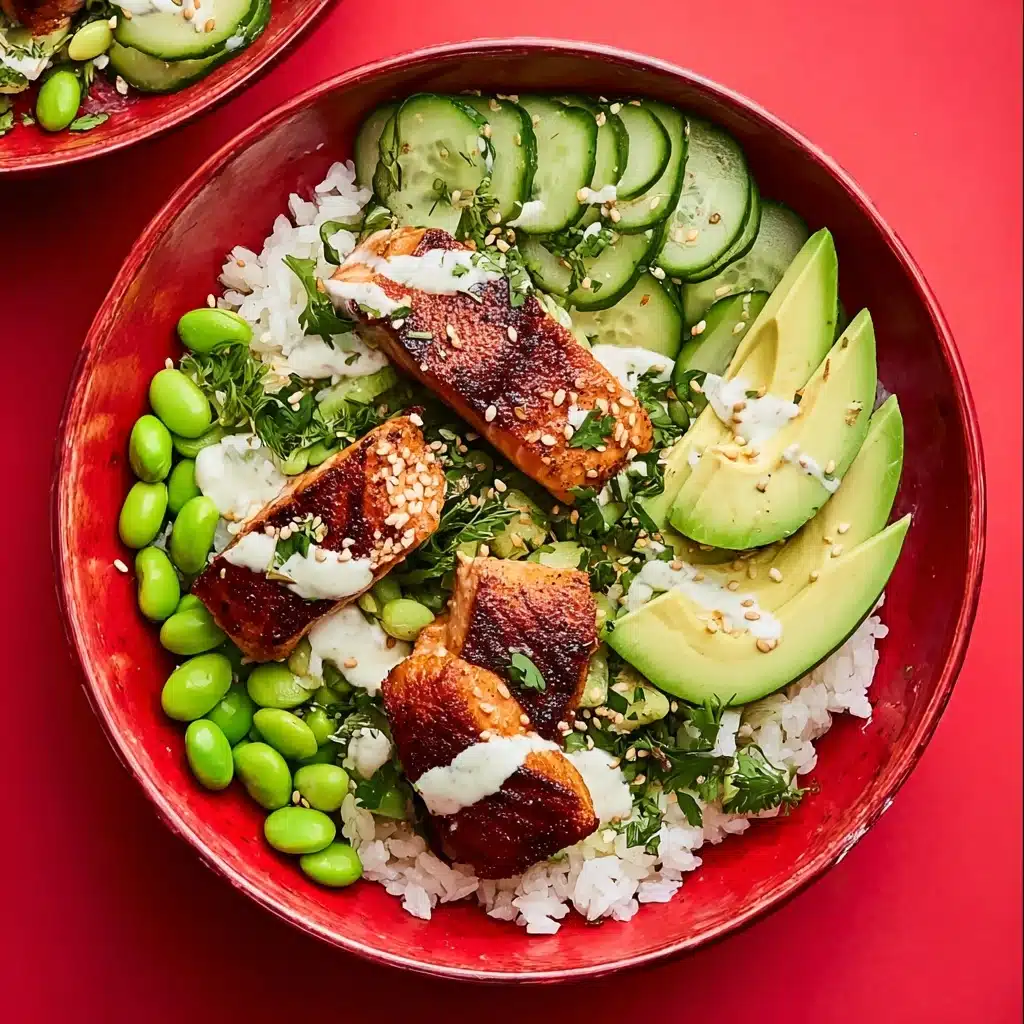 Teriyaki Salmon Bowl with Wasabi Dressing Recipe 5 Teriyaki Salmon Bowl with Wasabi Dressing Recipe - Recipe Image