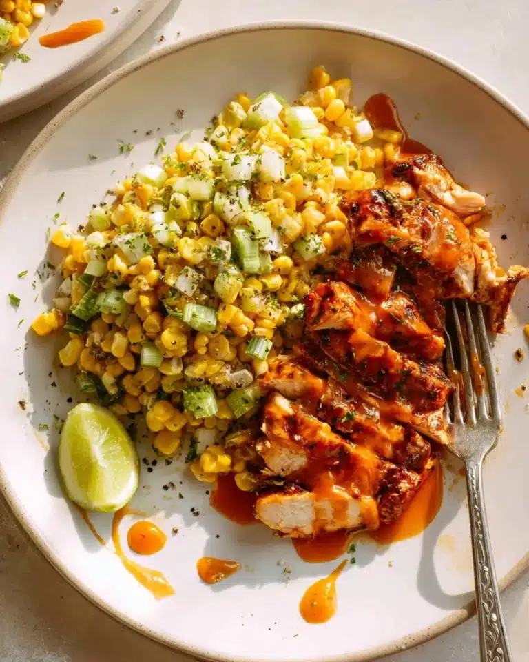 Grilled Buffalo Chicken with Scallion Corn Salad Recipe 8 Grilled Buffalo Chicken with Scallion Corn Salad Recipe