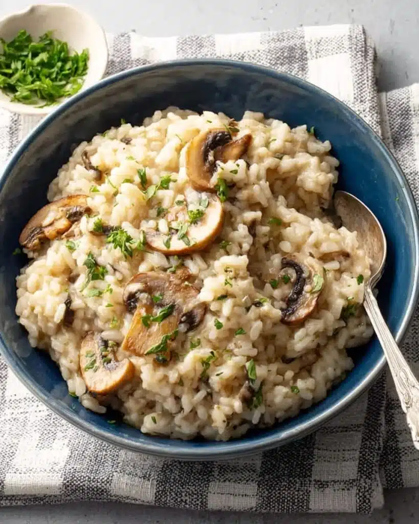Pressure-Cooker Risotto with Chicken and Mushrooms Recipe