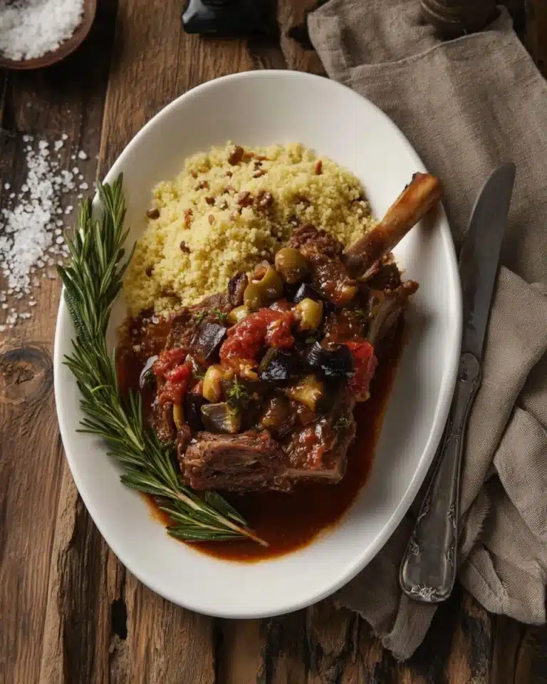 Braised Lamb Shank with Sweet & Savory Caponata Recipe