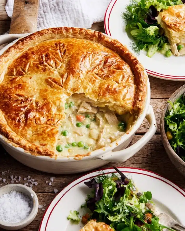 Creamy chicken pie recipe