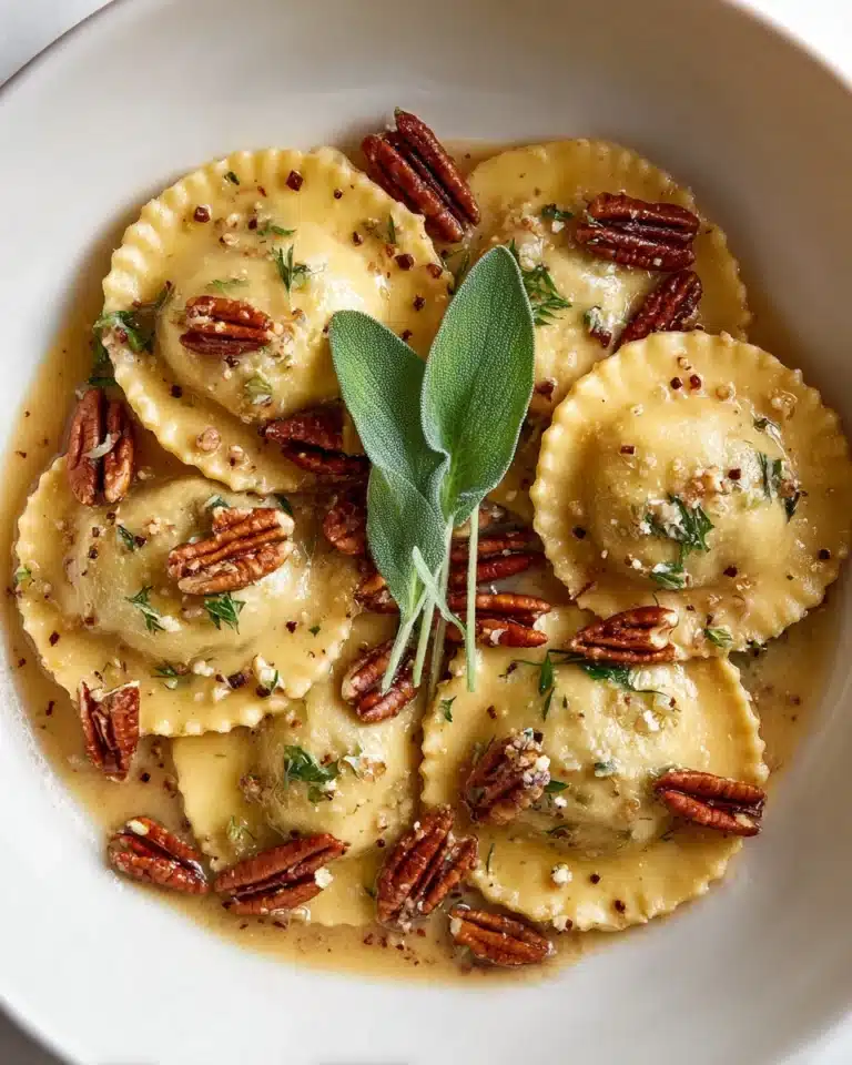 Pumpkin Ravioli with Pecan Crumble: A Cozy Fall Delight Recipe