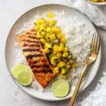 Grilled Salmon with Mango Salsa & Coconut Rice Recipe 6 Grilled Salmon with Mango Salsa & Coconut Rice Recipe