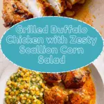 Grilled Buffalo Chicken with Scallion Corn Salad Recipe