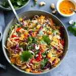 Asian Inspired Noodle Salad with Spicy Cashew Dressing
