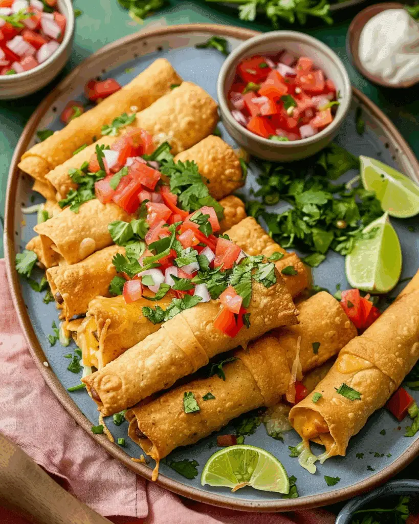 Baked Bean and Cheese Taquitos
