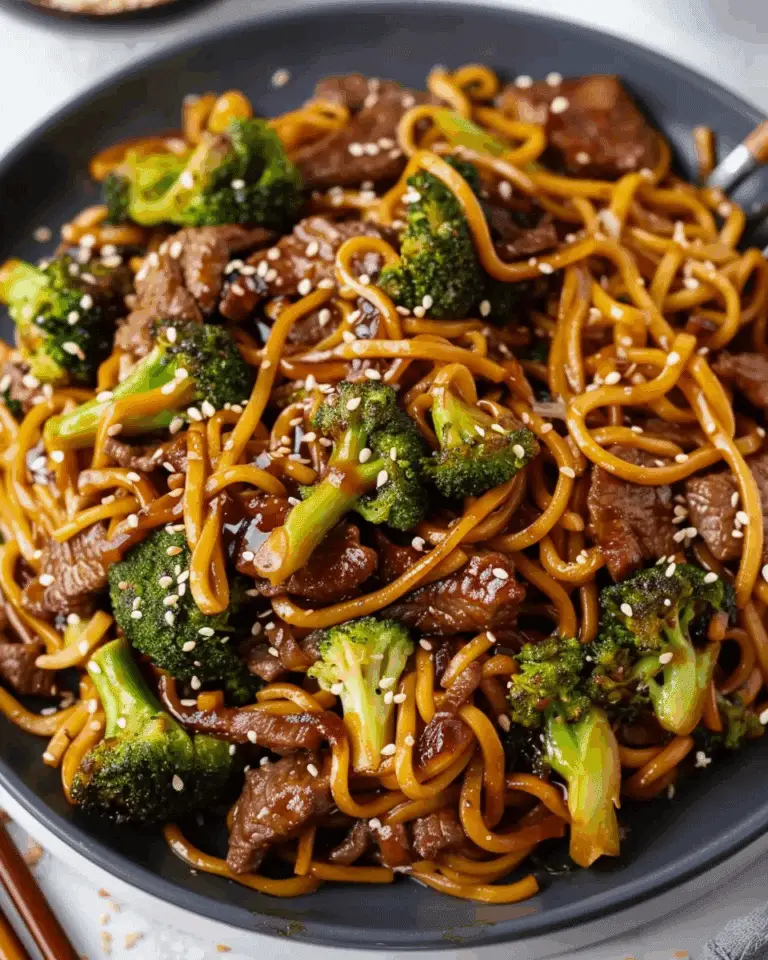 Beef and Broccoli Lo Mein Noodles