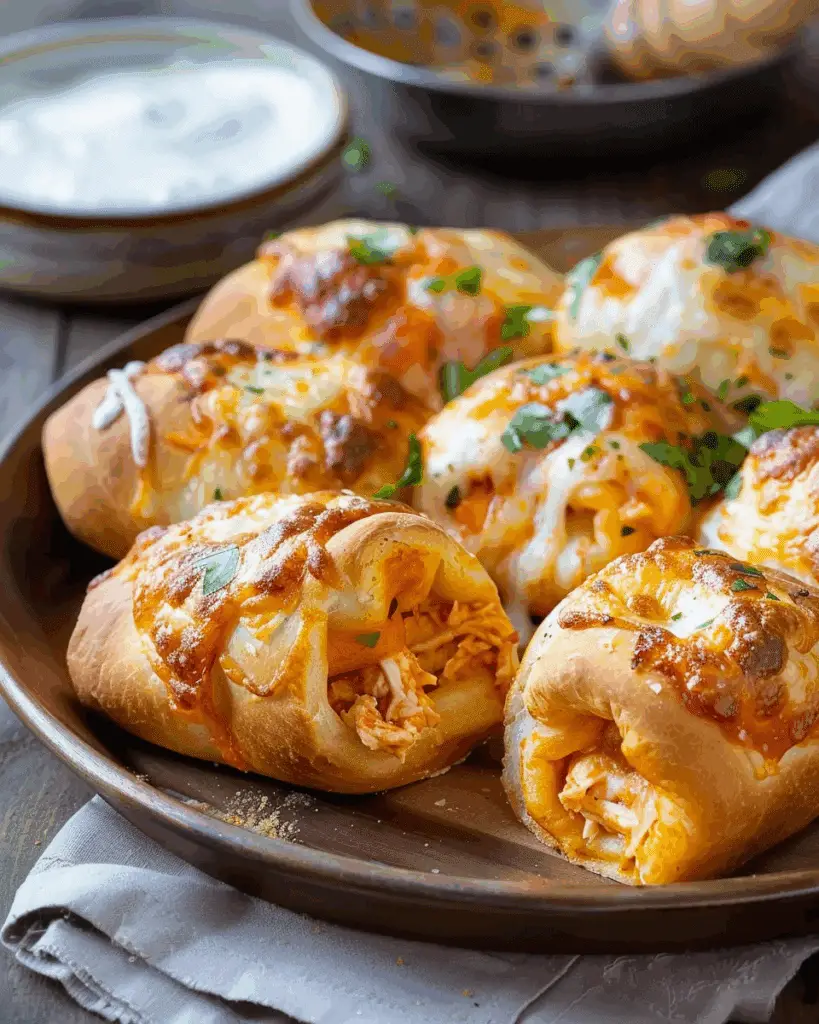 Buffalo Chicken Pizza Rolls