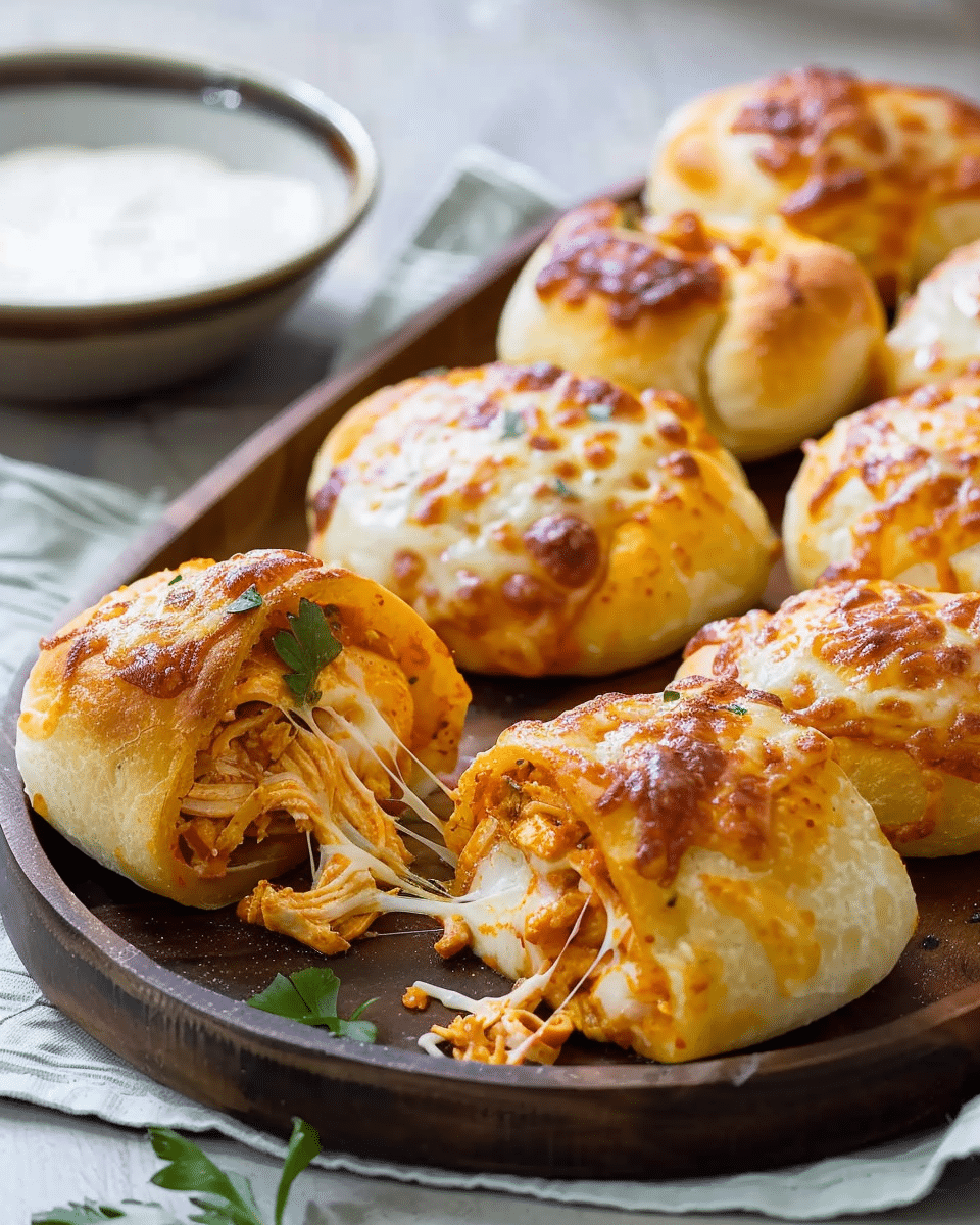 Buffalo Chicken Pizza Rolls