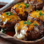Cheesy Stuffed Meatloaf Bites