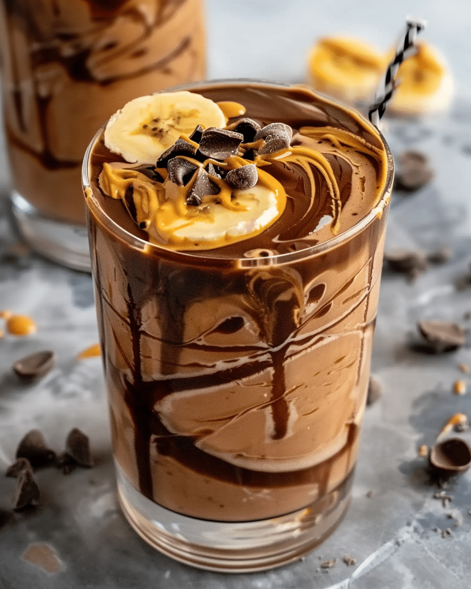 Chocolate Peanut Butter Banana Smoothie