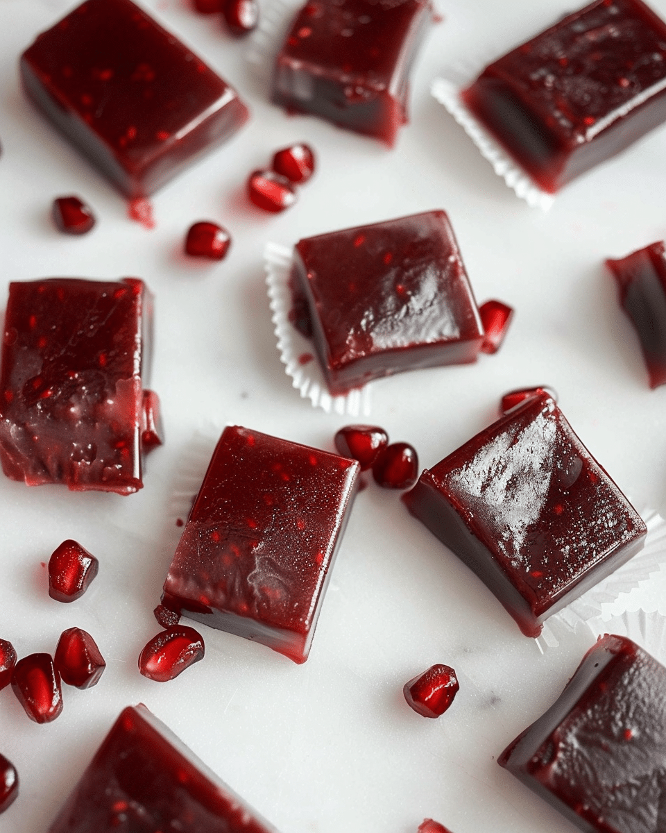 Cranberry Pomegranate Caramels