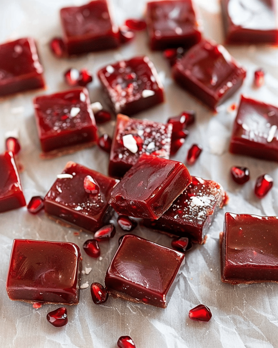 Cranberry Pomegranate Caramels