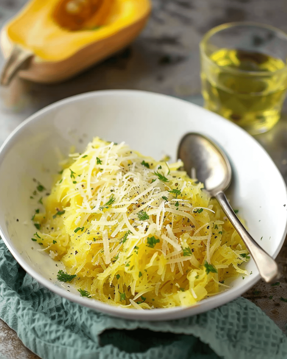 Garlic Parmesan Spaghetti Squash