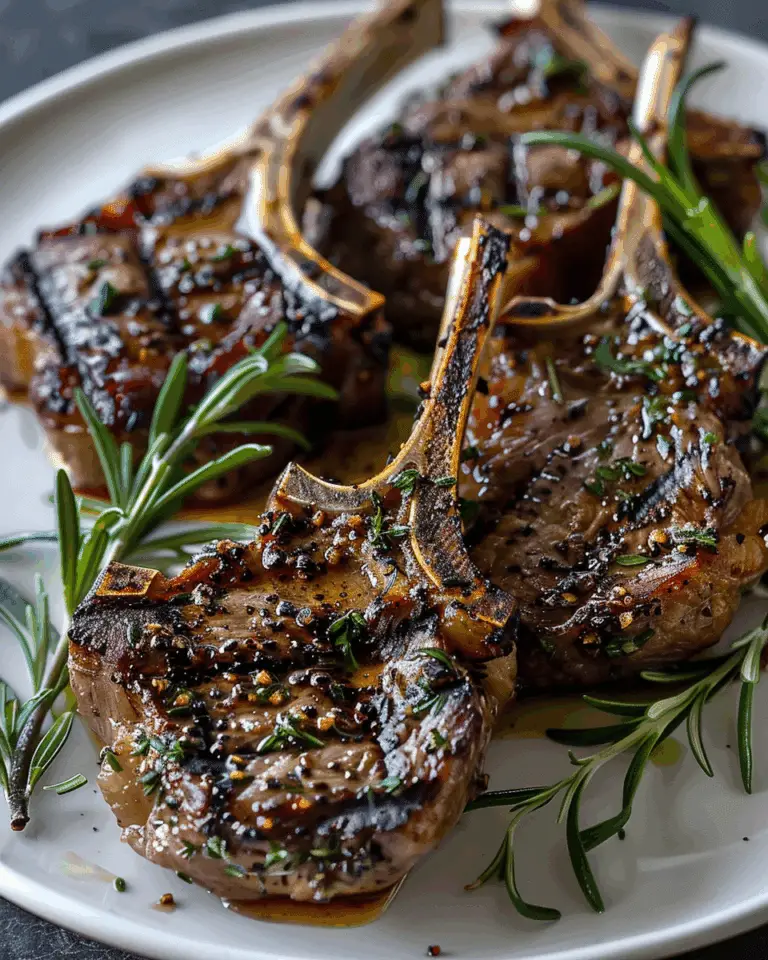 Garlic Rosemary Grilled Lamb Chops