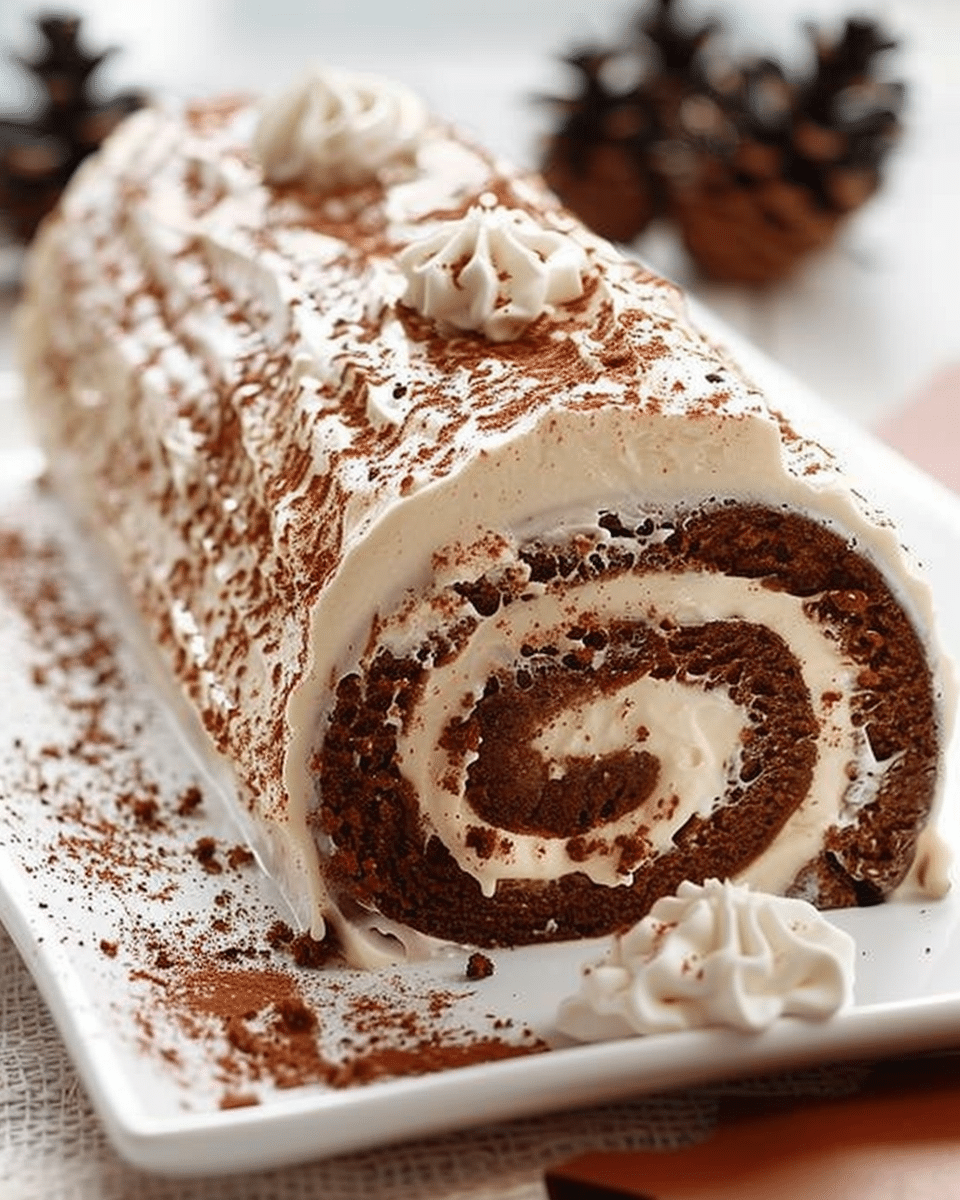 Gingerbread Roll Cake