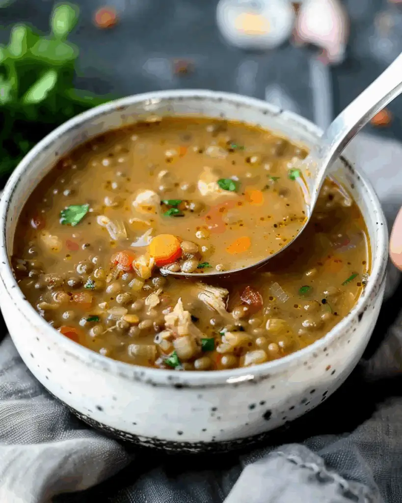 Instant Pot Chicken & Lentil Soup