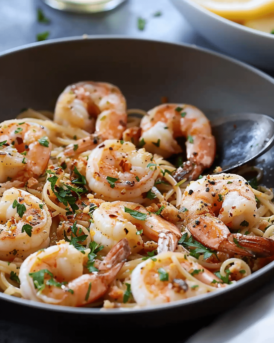 Lightened-Up Shrimp Scampi