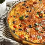 Quinoa Breakfast Bake with Eggs and Black Beans