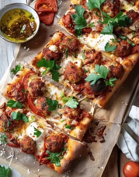 Meatball Pizza Recipe