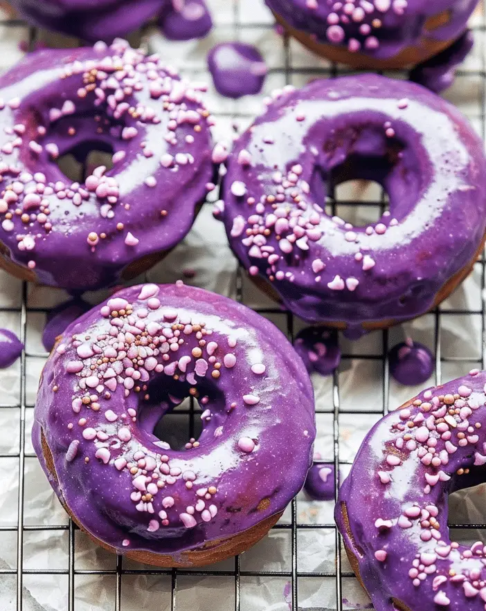 Small Batch Baked Ube Mochi Donuts