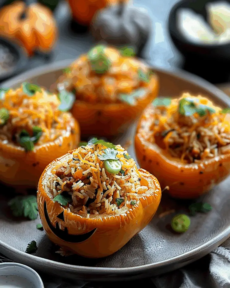 Shredded Chicken & Rice Stuffed Peppers