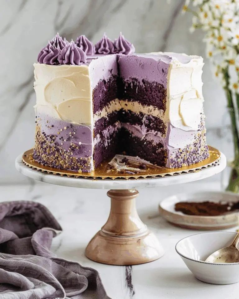 Ube Layer Cake with Swiss Meringue Buttercream
