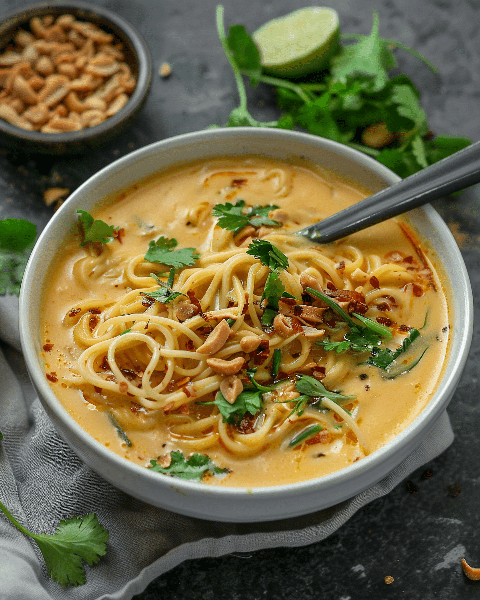 Vegan Peanut Satay Noodle Soup