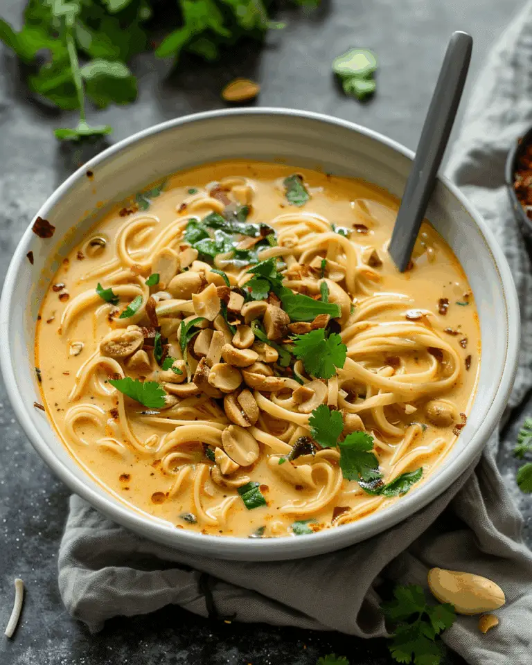 Vegan Peanut Satay Noodle Soup