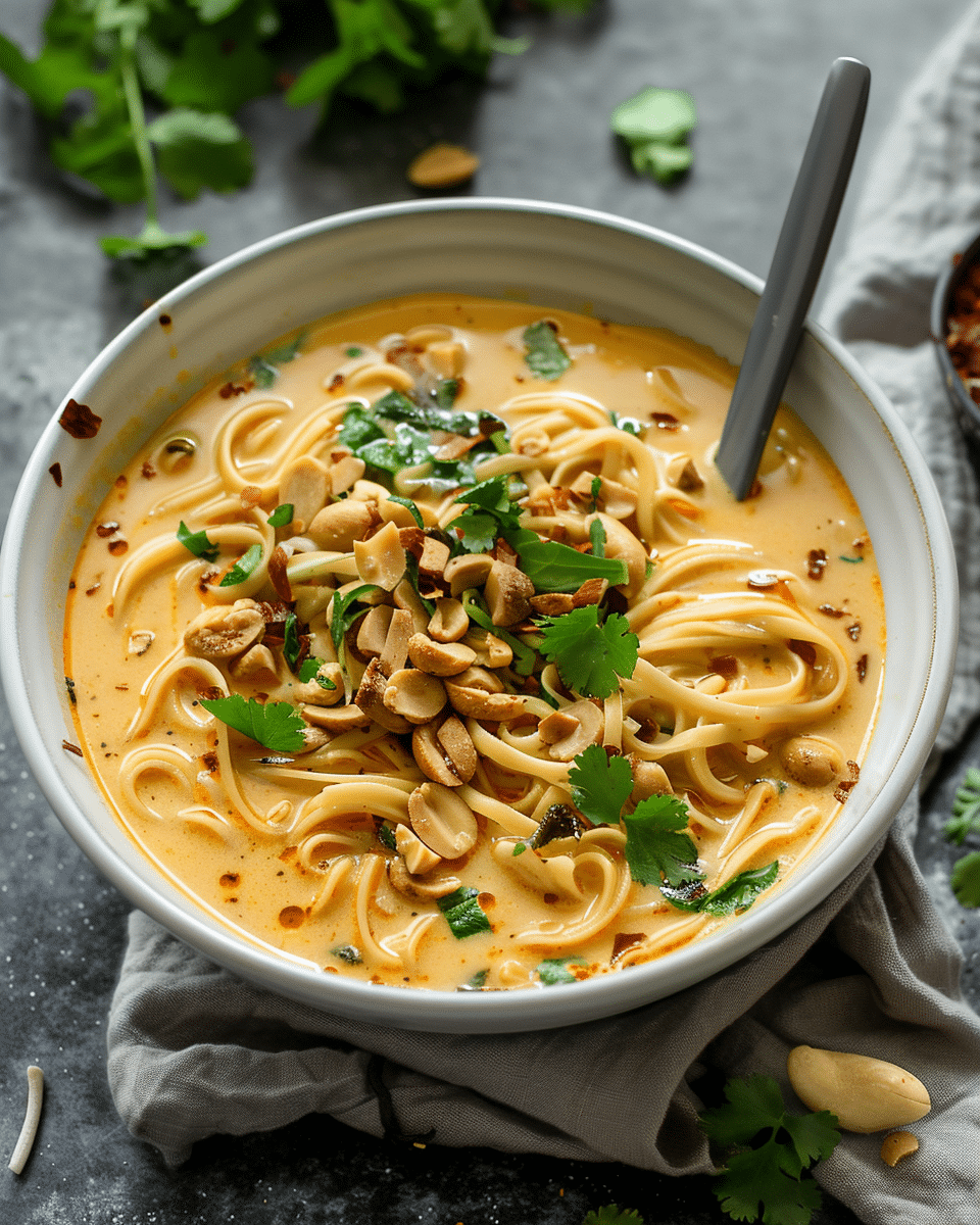 Vegan Peanut Satay Noodle Soup